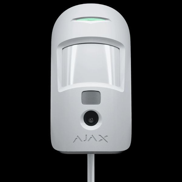 Проводной извещатель движения с камерой Ajax Superior MotionCam white Fibra 99-00016507 фото