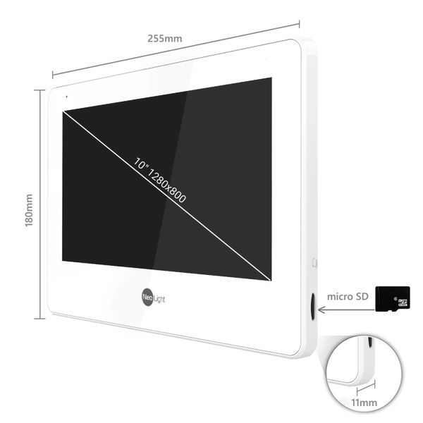 Neolight MEZZO Hybrid Black + OPTIMA IPW Black Комплект відеодомофону 99-00024876 фото