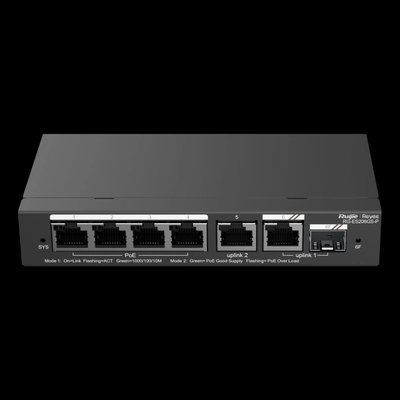 RG-ES206GS-P 6-портовий гігабітний комутатор PoE з хмарним керуванням 31459 фото